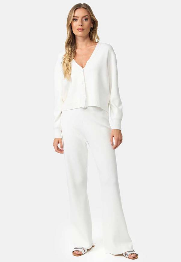 Please Jeans CARDIGAN CATNOIR IN MISTO VISCOSA - BIANCO Offerta