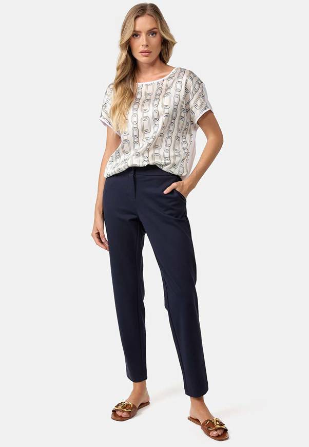 Please Jeans T-SHIRT CATNOIR IN SETA E STAMPA - CATENA BLU Economico