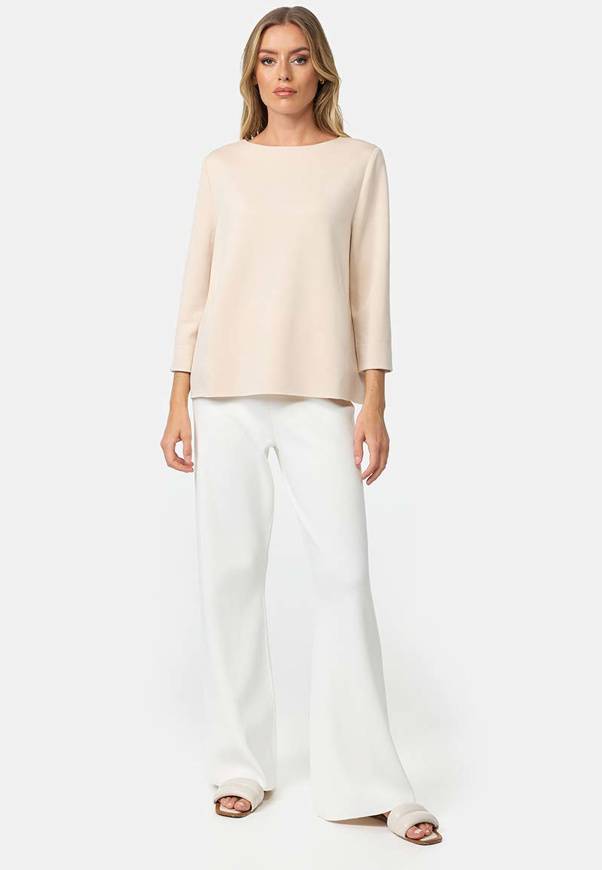 Please Jeans FELPA CATNOIR DI SCUBA - CREMA Offerte