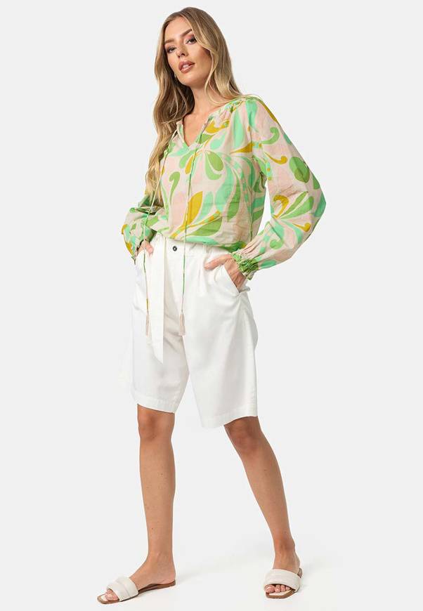 Please Jeans PANTALONCINI CATNOIR IN TENCEL - OFFWHITE Hotsell