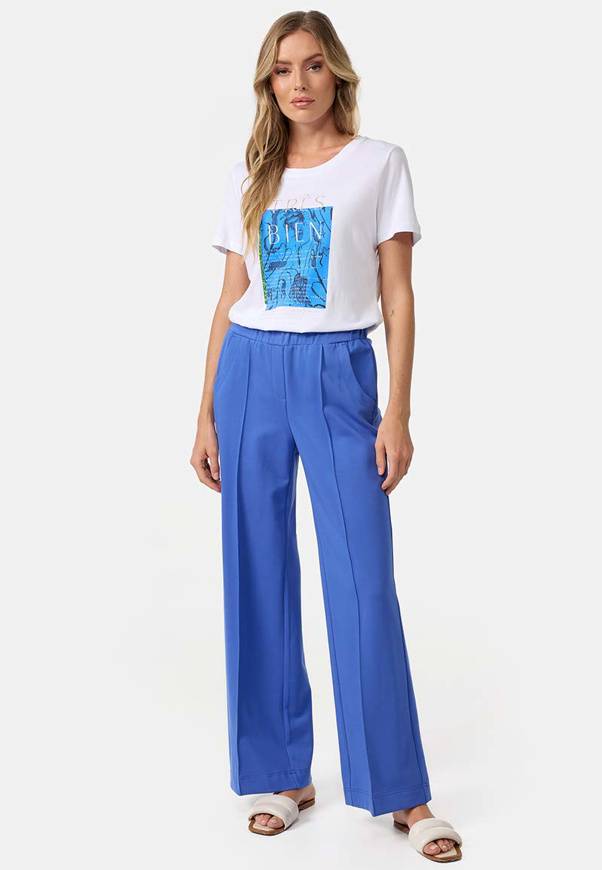 Please Jeans T-SHIRT CATNOIR IN MODAL CON STAMPA - AZZURRO TRES BIEN I Più Venduti