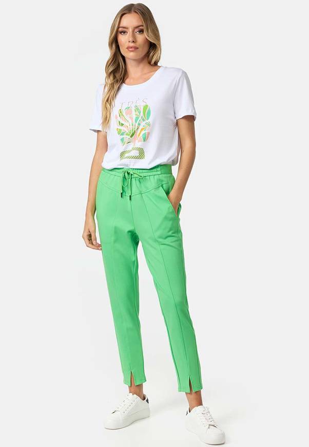 Please Jeans T-SHIRT CATNOIR IN MODAL CON STAMPA - VERDE TRES BIEN Negozio