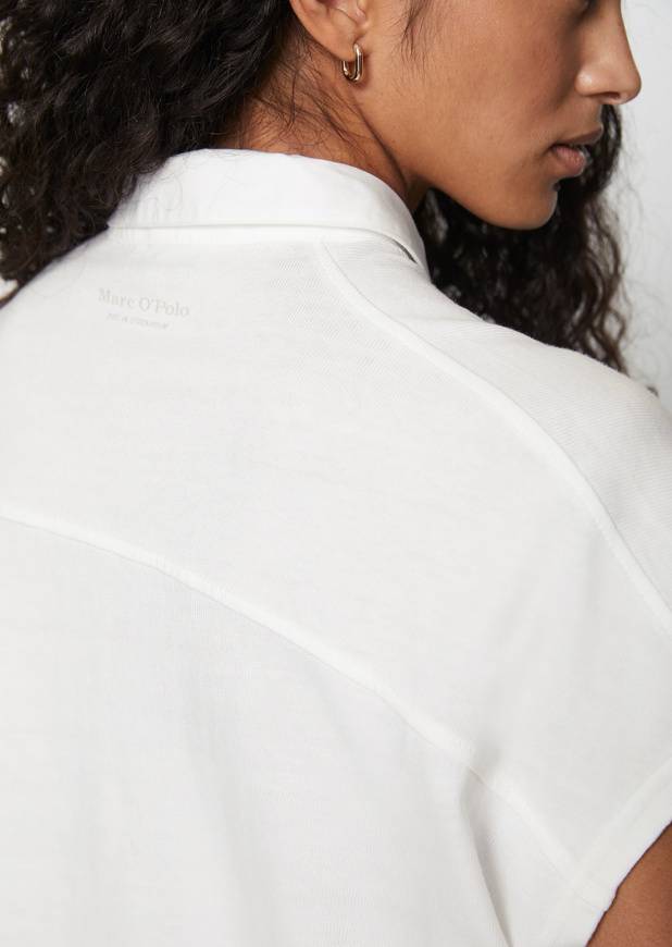 Please Jeans MARCO POLO OVERSIZE POLO - WHITE Fino Al -60%