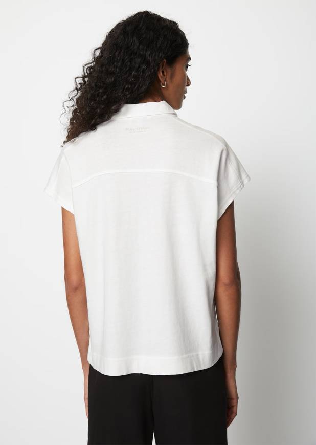 Please Jeans MARCO POLO OVERSIZE POLO - WHITE Fino Al -60%