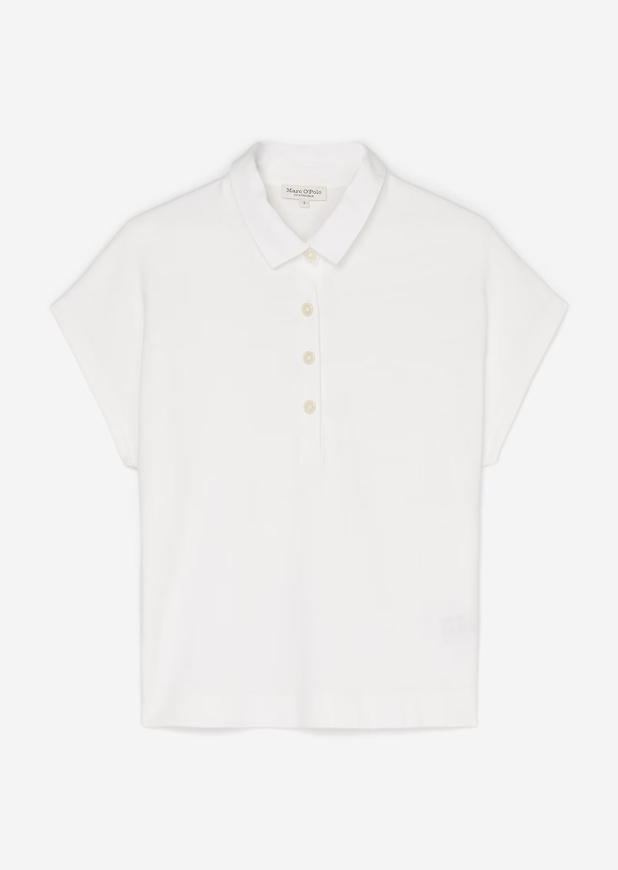 Please Jeans MARCO POLO OVERSIZE POLO - WHITE Fino Al -60%