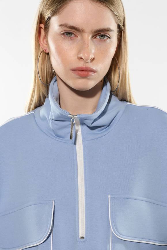 Please Jeans IMPERIAL SWEATER - FG4 HGS - CELESTE Sottocosto