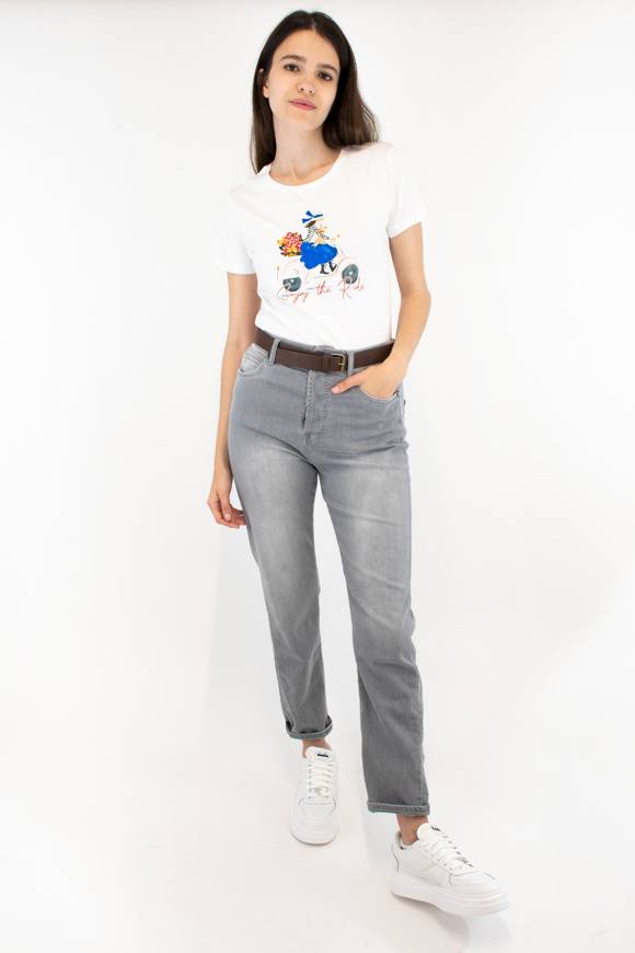 Please Jeans PLEASE T-SHIRT - T76 328 - WHITE Novità