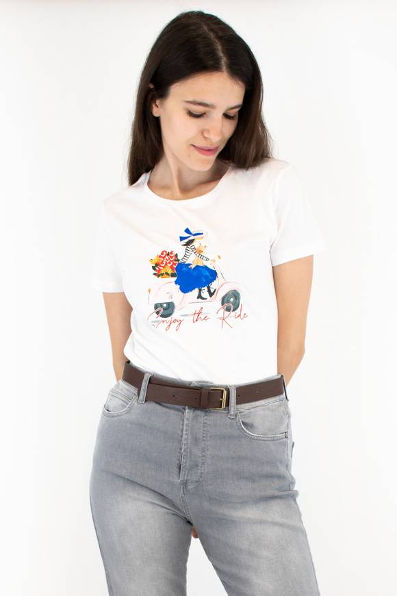 Please Jeans PLEASE T-SHIRT - T76 328 - WHITE Novità