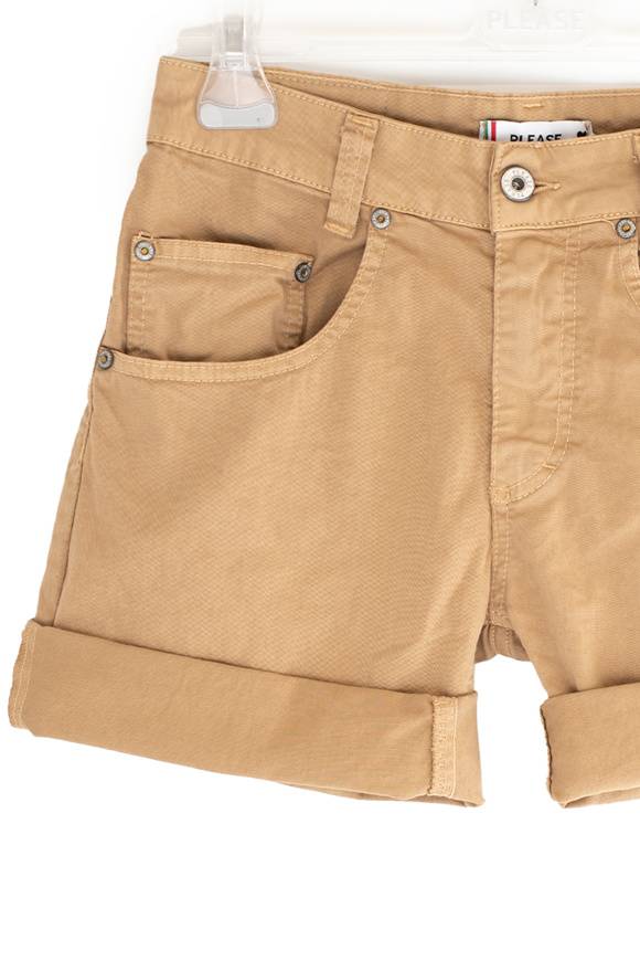 Please Jeans PLEASE SHORTS - D0G N3N - BEIGE Sconto