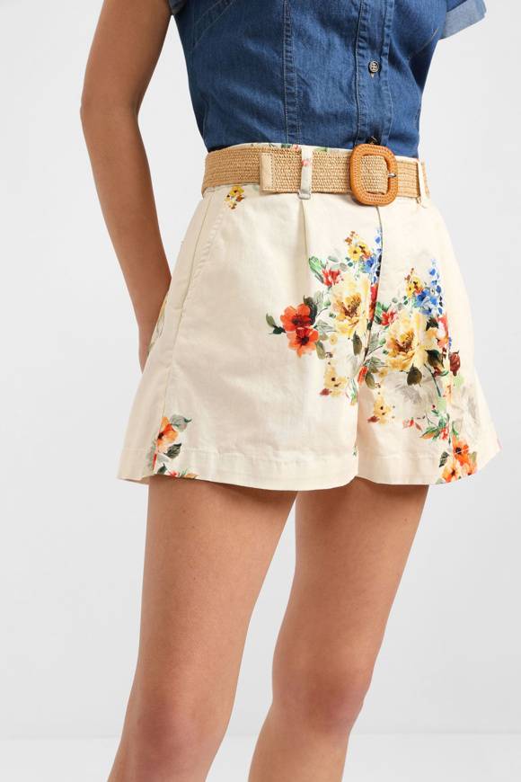 Please Jeans PLEASE FLORAL SHORTS - D0K C10 - PANNA Online