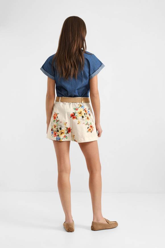 Please Jeans PLEASE FLORAL SHORTS - D0K C10 - PANNA Online
