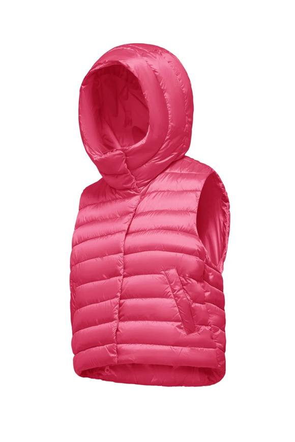 Please Jeans BOMBOOGIE SLEEVELESS DOWN JACKET - RASPBERRY MOON Outlet