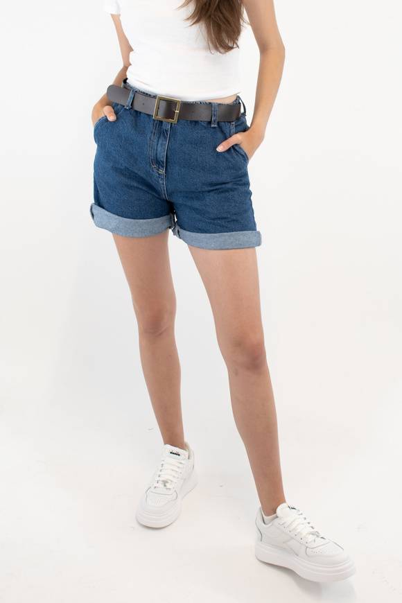 Please Jeans PLEASE BERMUDA SHORTS - D0J C81 (N3N) - BLU DENIM Vendita Economica