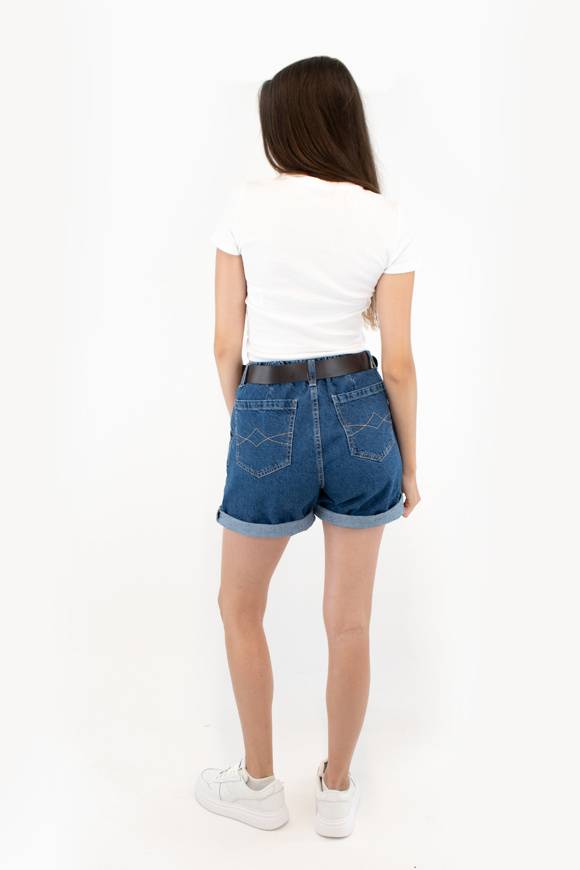 Please Jeans PLEASE BERMUDA SHORTS - D0J C81 (N3N) - BLU DENIM Vendita Economica