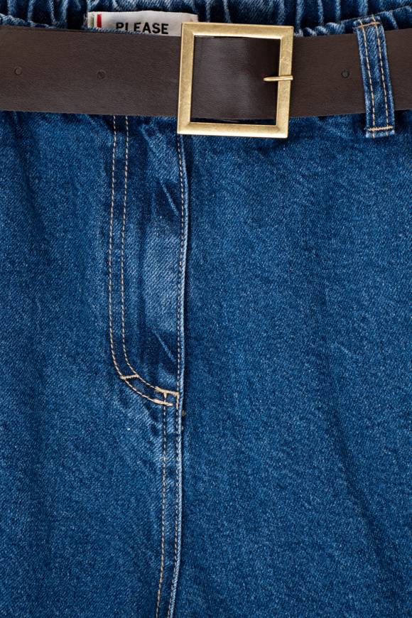 Please Jeans PLEASE BERMUDA SHORTS - D0J C81 (N3N) - BLU DENIM Vendita Economica