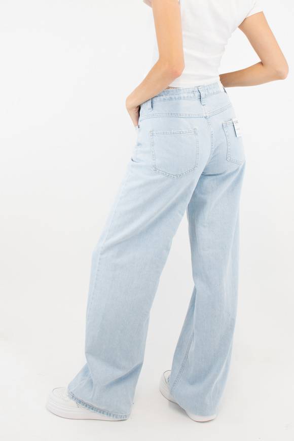 Please Jeans PLEASE FLARE JEANS - P27 NQZ - BLU DENIM Saldi Di Fabbrica