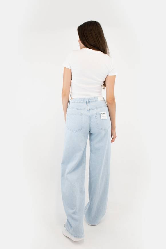 Please Jeans PLEASE FLARE JEANS - P27 NQZ - BLU DENIM Saldi Di Fabbrica