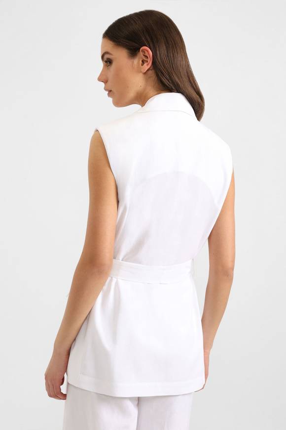 Please Jeans PLEASE GILET - L0D 000 - WHITE Moda