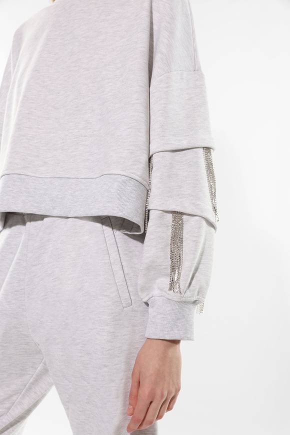 Please Jeans IMPERIAL SWEATSHIRT - FG3 APL - GREY Vendita