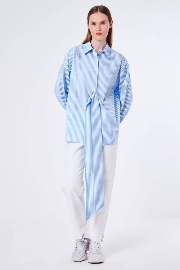 Please Jeans VICOLO SHIRT - TB1 008 - RIGHE/BLU Promozione