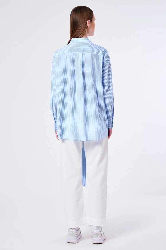 Please Jeans VICOLO SHIRT - TB1 008 - RIGHE/BLU Promozione