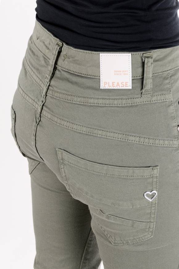 Please Jeans PLEASE - PANTALONI P78 N3N - MILITARE Economico