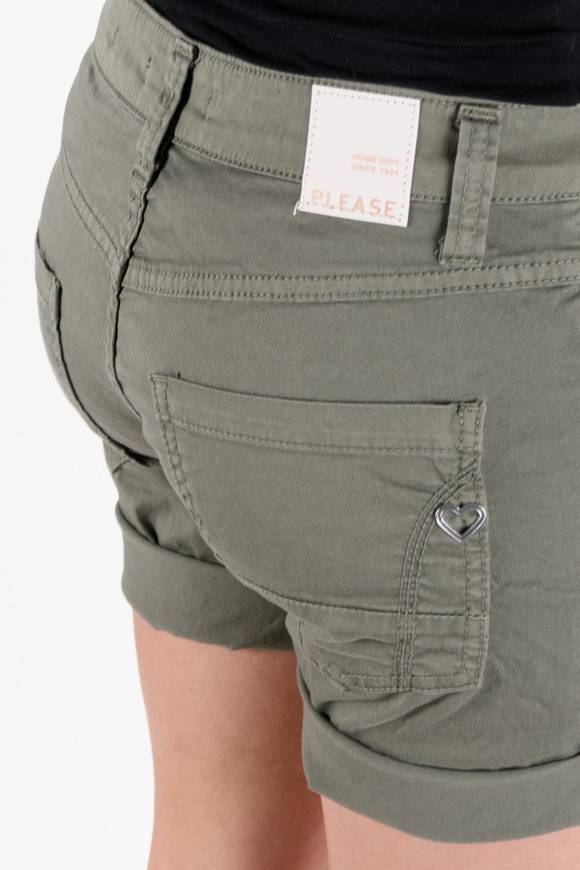 Please Jeans PLEASE – SHORTS P88 N3N - MILITARE In Vendita
