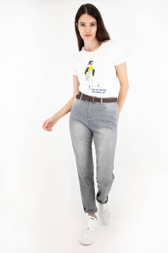 Please Jeans PLEASE T-SHIRT - T76 326 - WHITE Nuovo