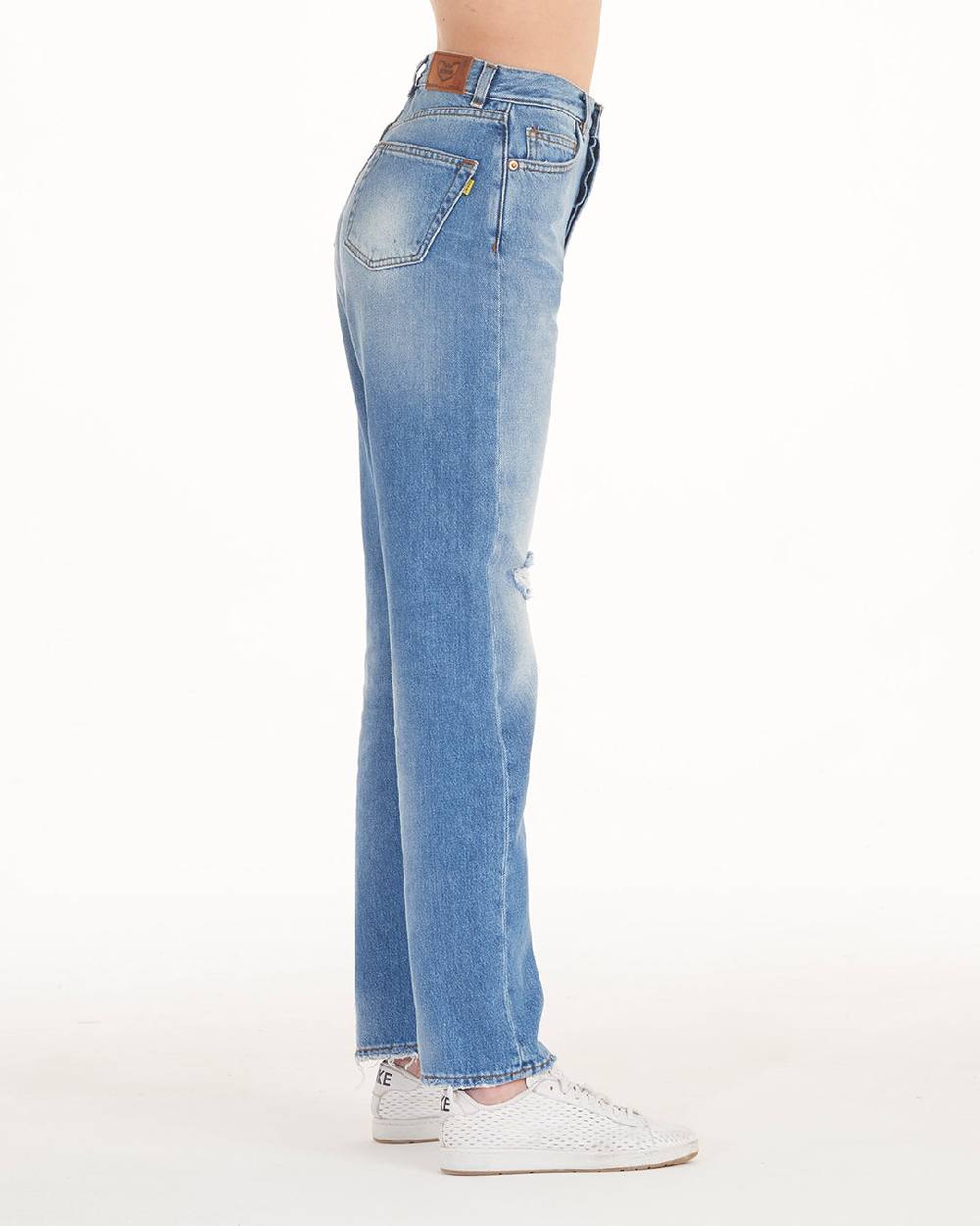 Pop84 Jeans donna boy-friend vita alta modello Marilyn Shopping Online