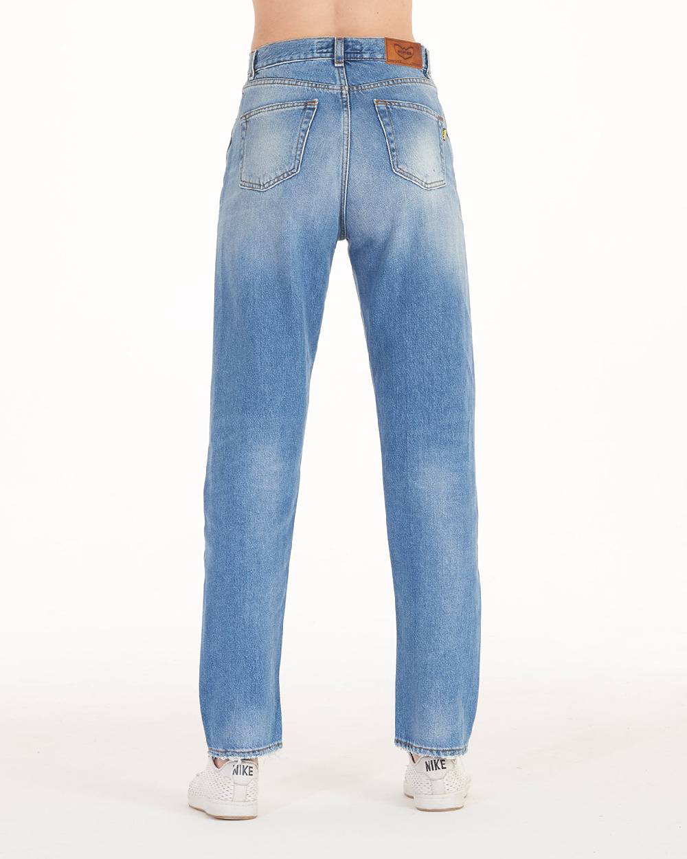 Pop84 Jeans donna boy-friend vita alta modello Marilyn Shopping Online