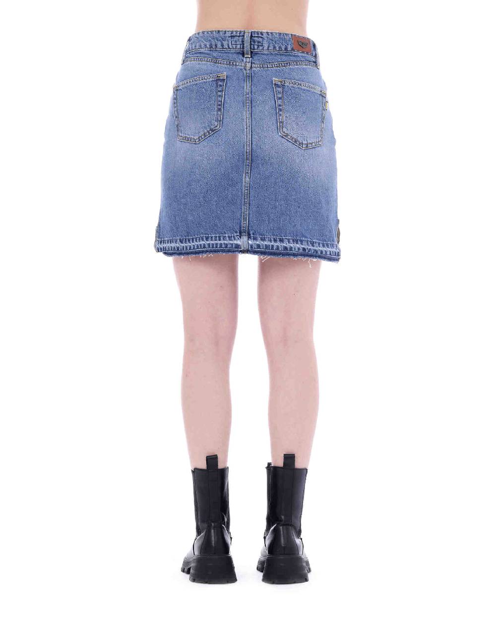 Pop84 Gonna jeans vita alta Sottocosto