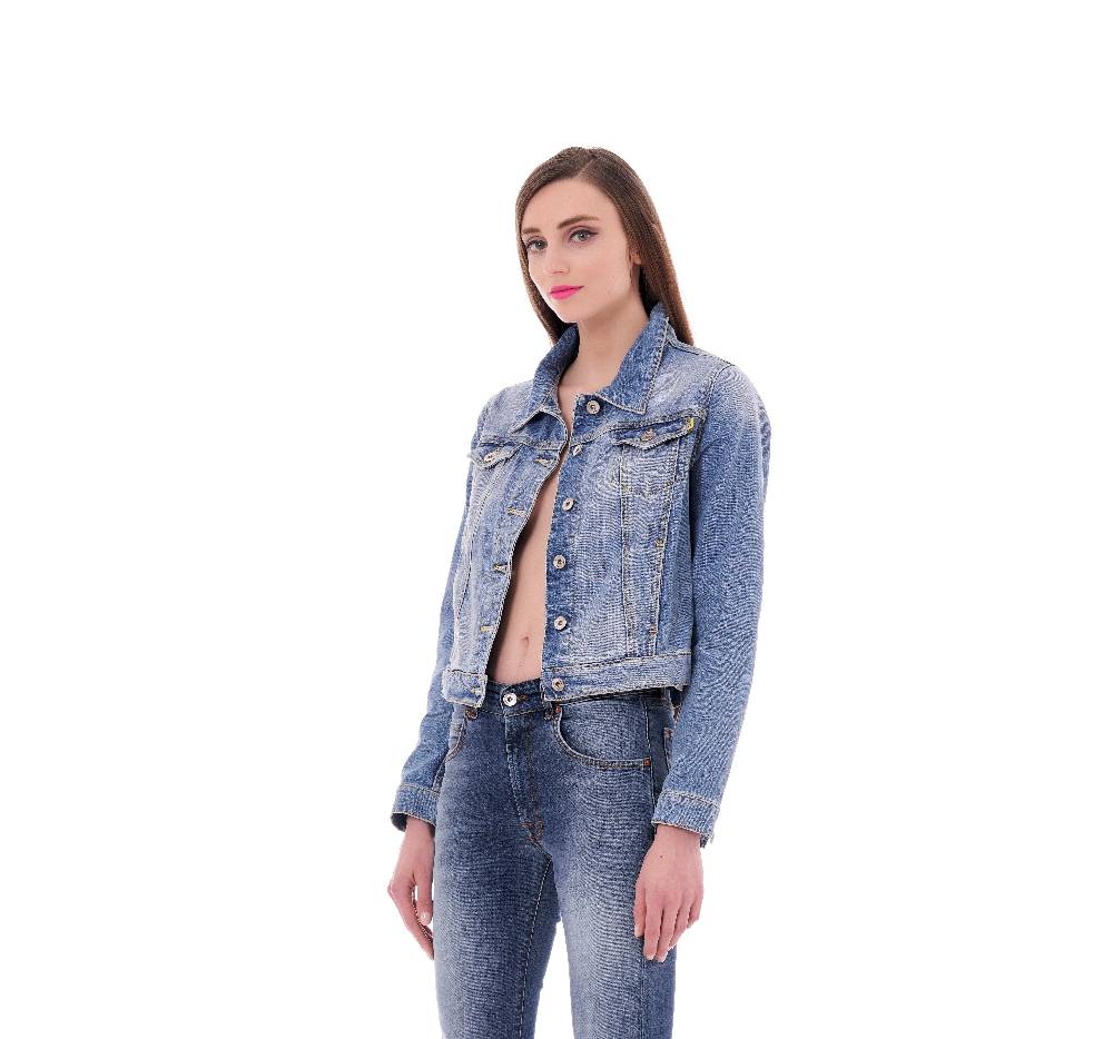 Pop84 Giubbino jeans lavaggio chiaro Novità