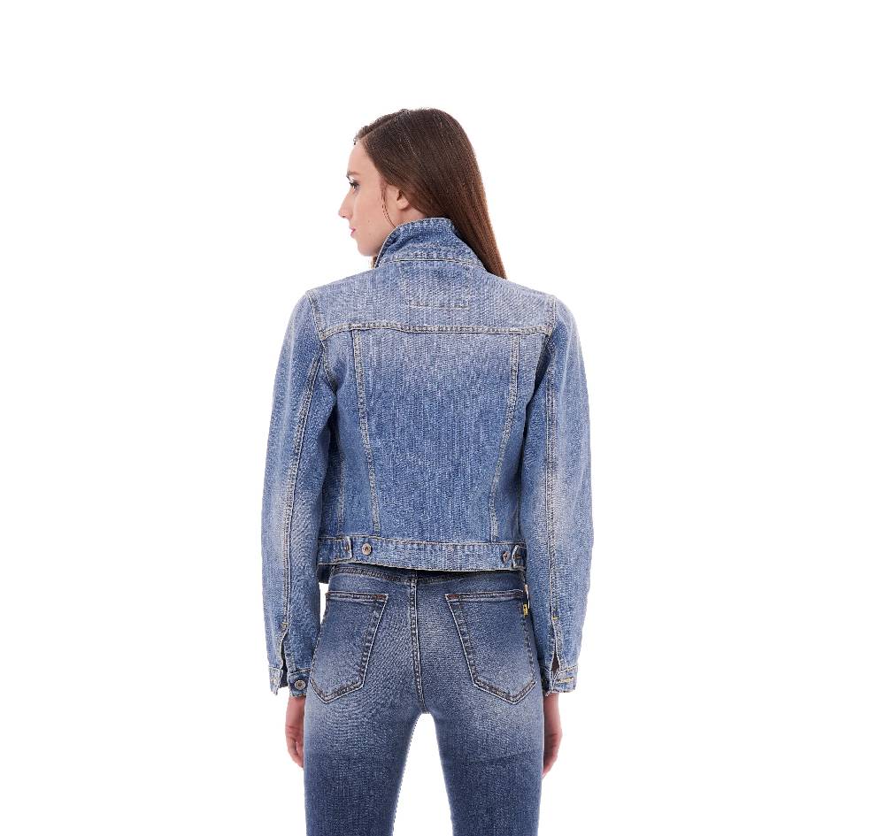 Pop84 Giubbino jeans lavaggio chiaro Novità