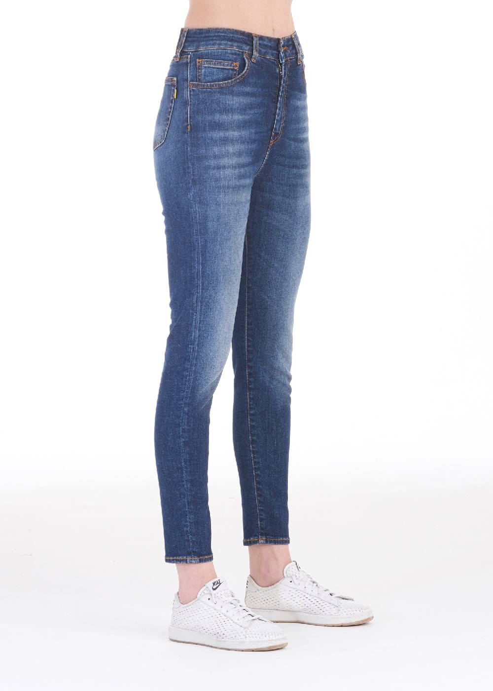 Pop84 Jeans vita alta slim fit modello Niky Sconto
