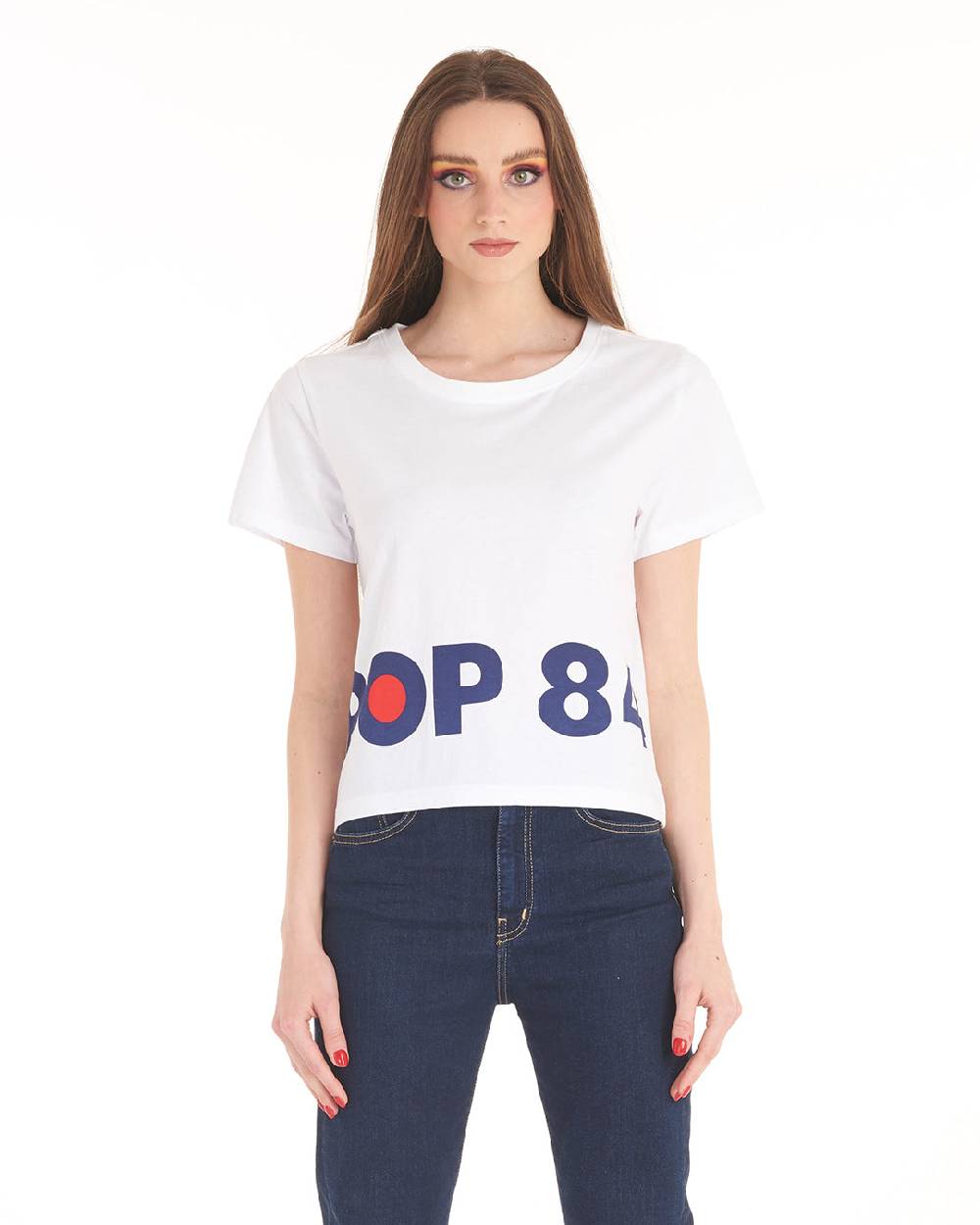 Pop84 T-shirt Scritta POP84 In Vendita