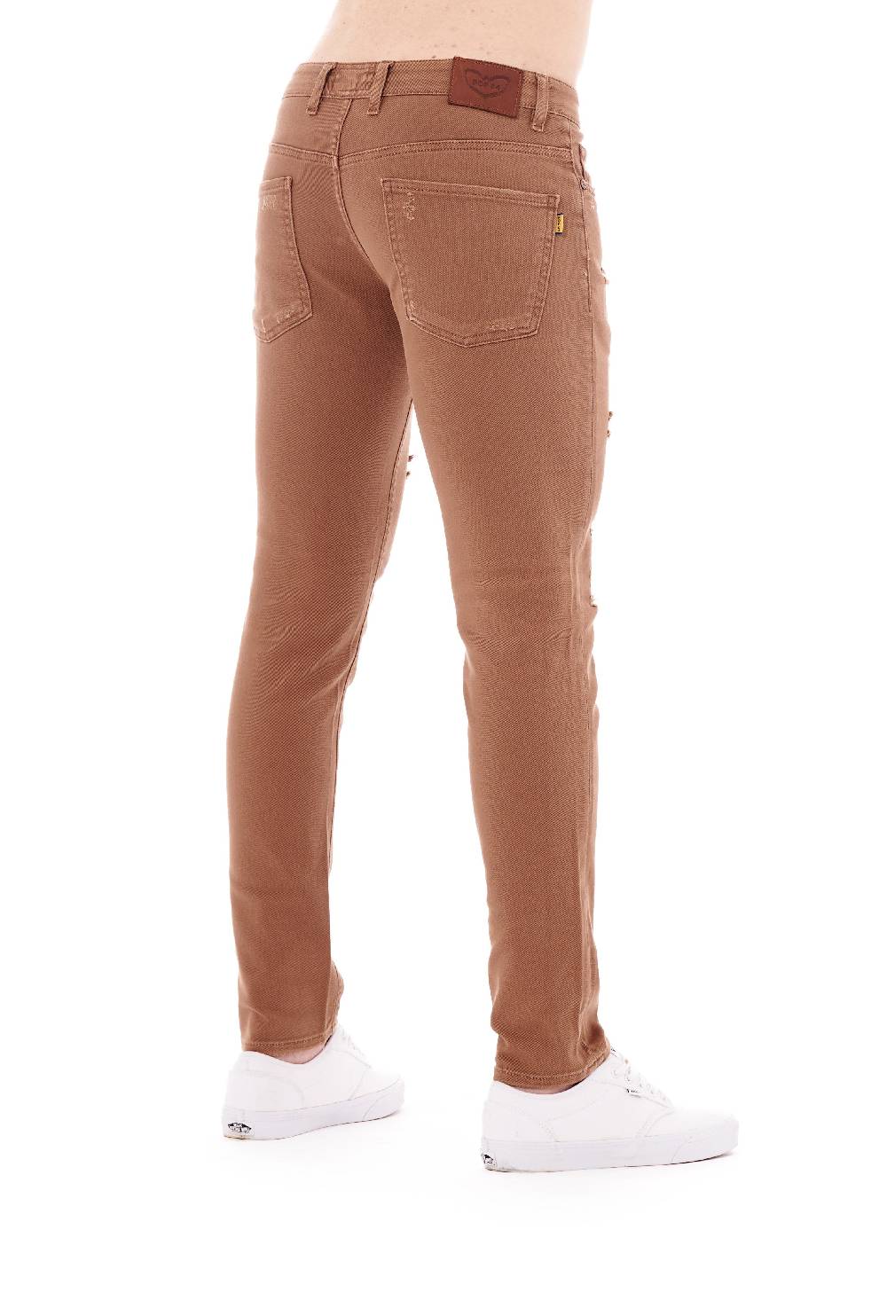 Pop84 Pantalone in bull denim con rotture modello Berlino Promozione