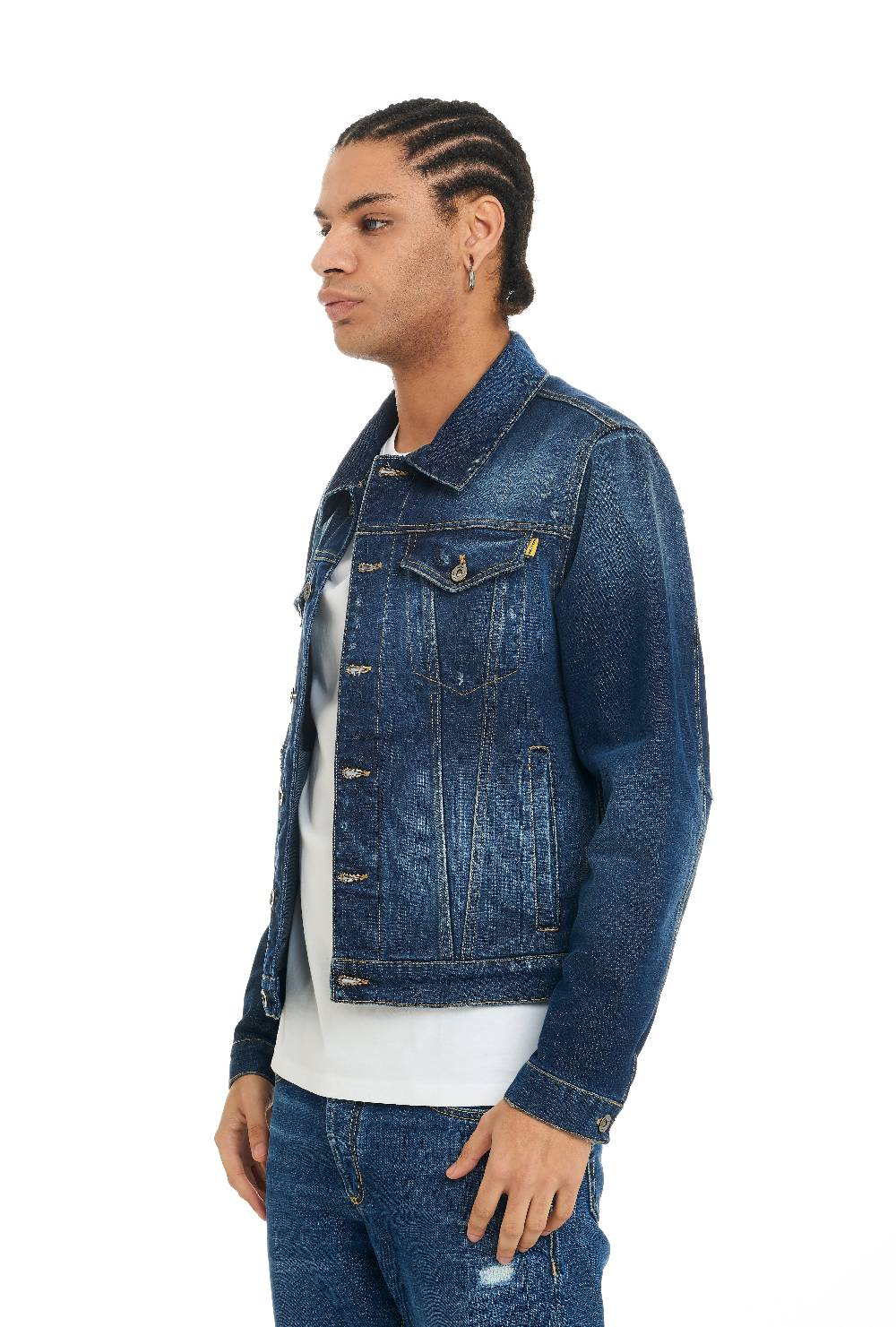 Pop84 Giubbino jeans lavaggio medio Sottocosto