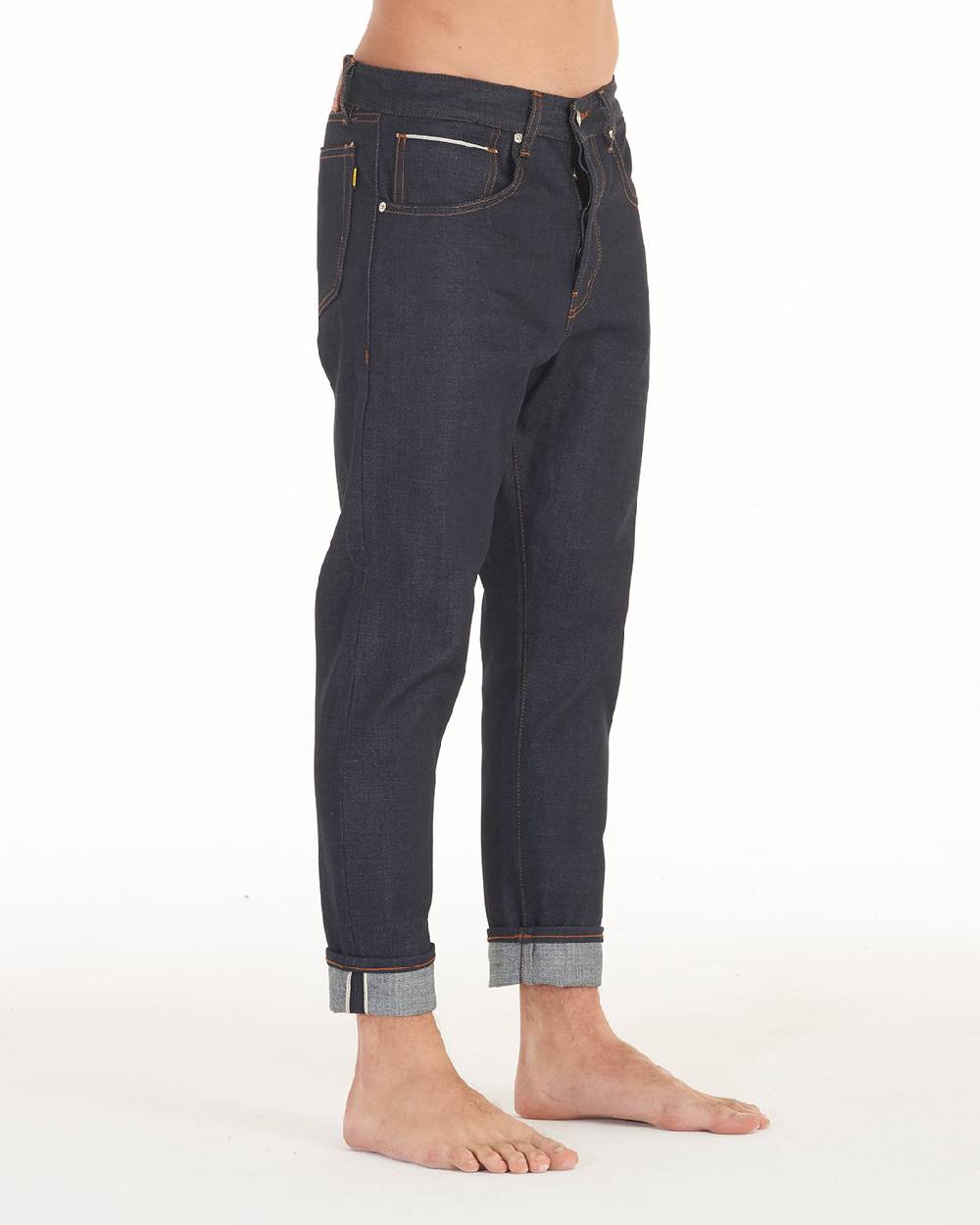Pop84 Jeans CIMOSATO non lavato tessuto giapponese Saldi Di Fabbrica