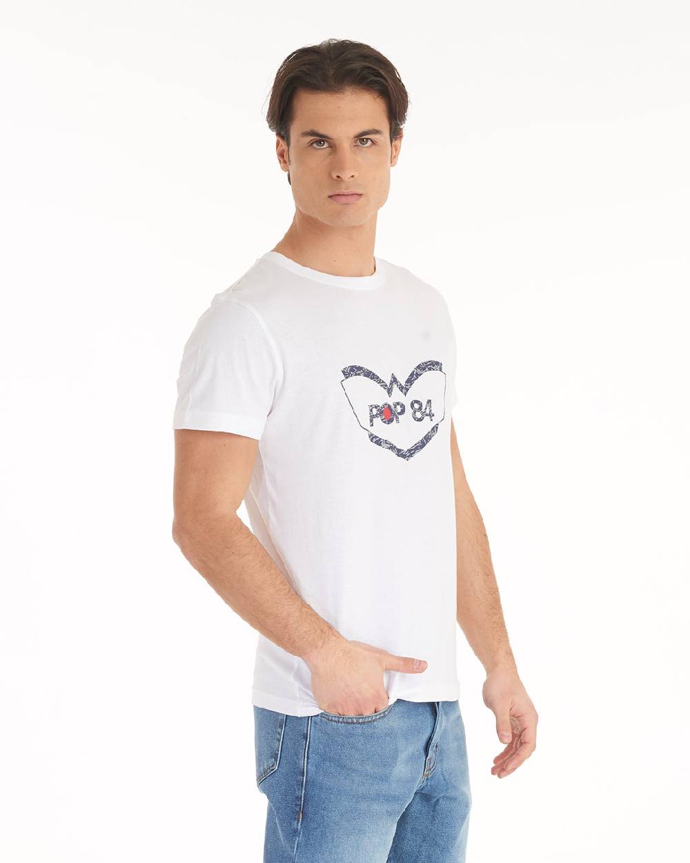 Pop84 T-shirt Logo Gommato POP84 Nuova