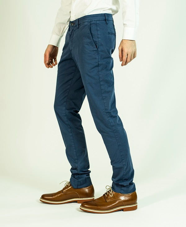 Pop84 Pantalone slim fit modello Milano con taschino Qualità
