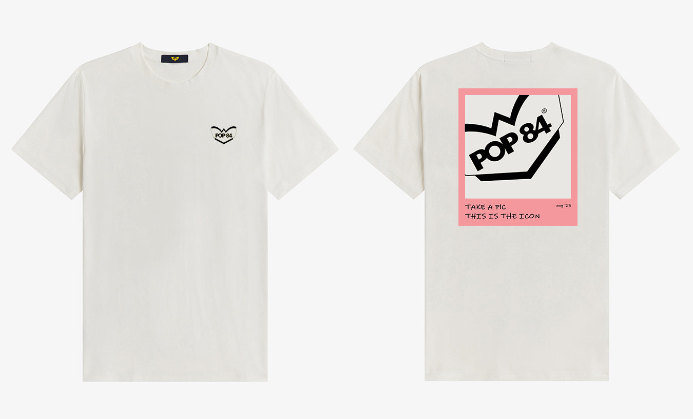 Pop84 T-shirt POP84 'Take A Pic This Is The Icon' Spedizione Gratuita