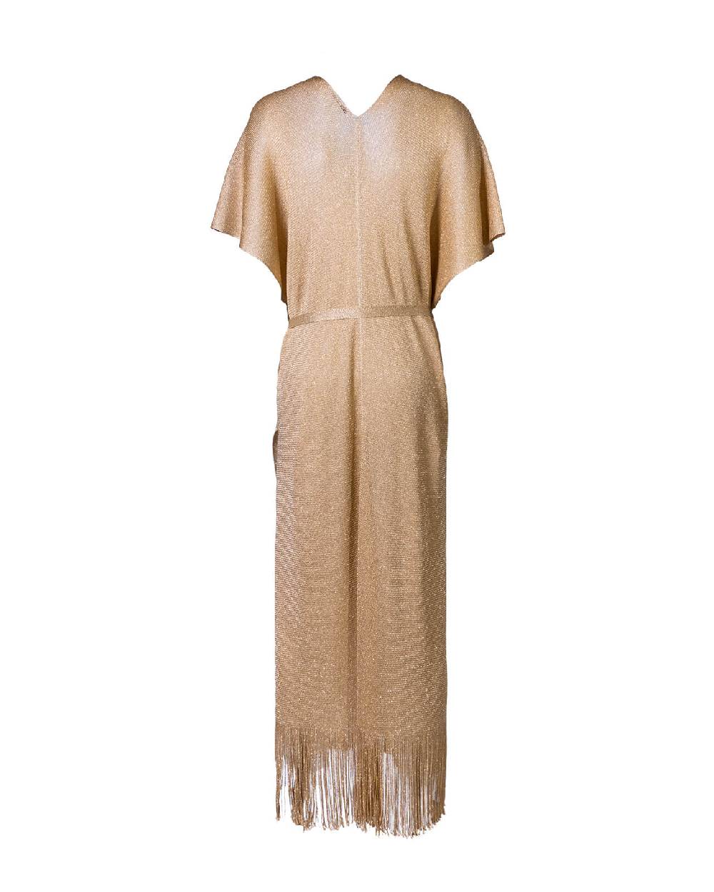 Raffaela D´Angelo Caftano in maglia lurex con frangia Hotsell