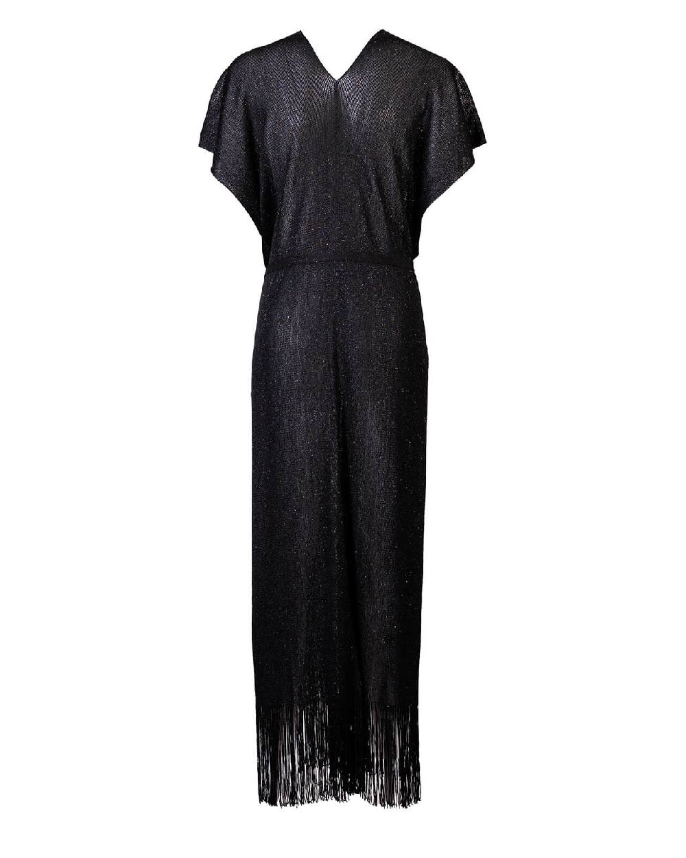 Raffaela D´Angelo Caftano in maglia lurex con frangia Online