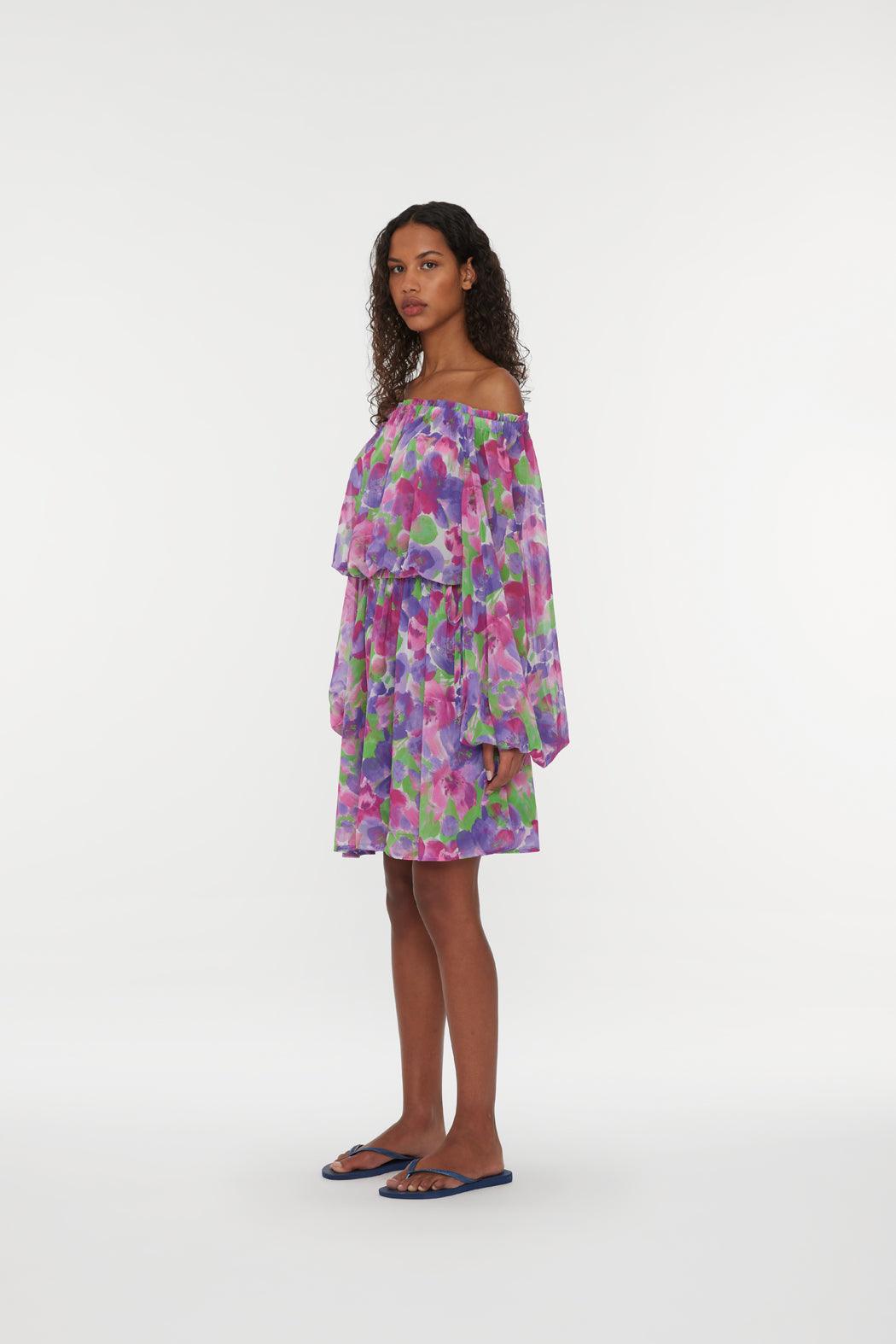 Reina Olga Light Flowy Mini Dress Consegna Veloce