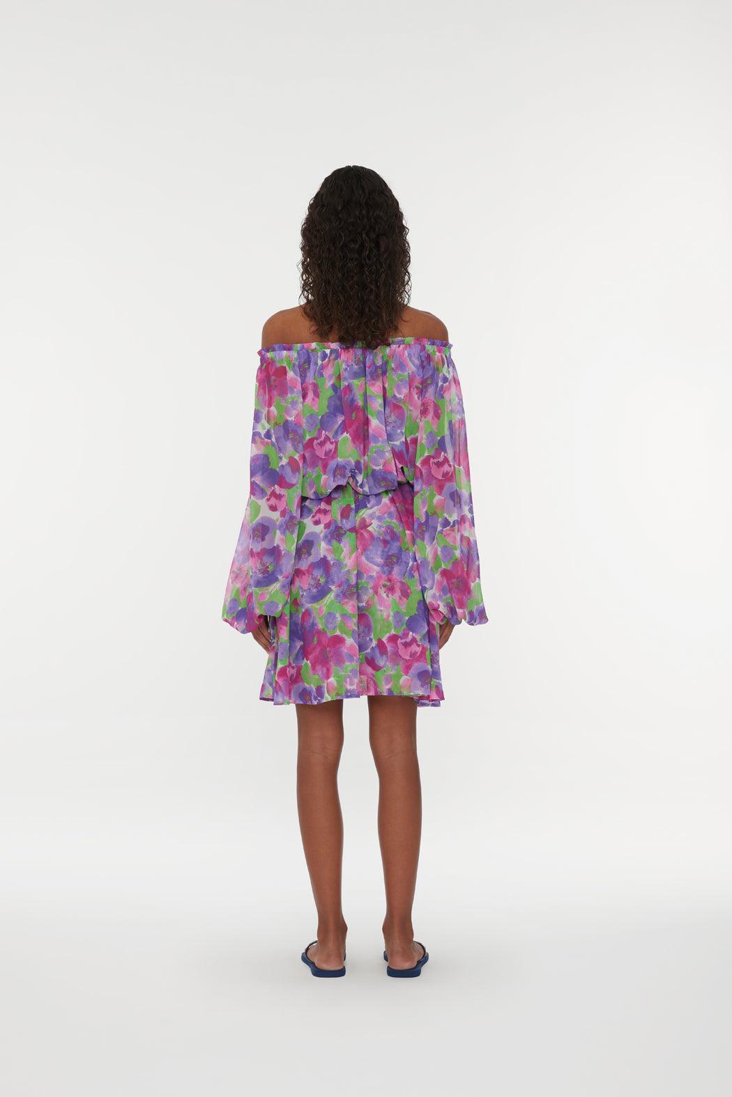 Reina Olga Light Flowy Mini Dress Consegna Veloce
