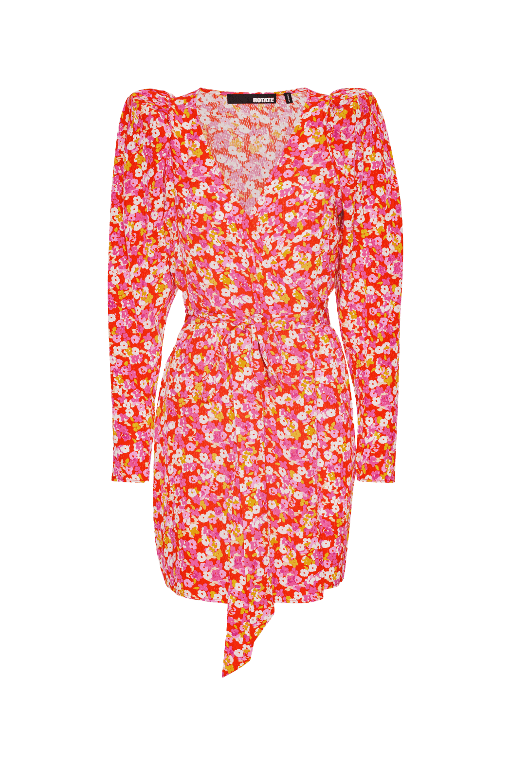 Reina Olga Jacquard Mini Wrap Dress