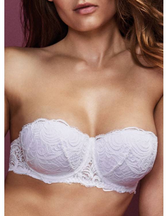 Lormar Reggiseno Fascia imbottita in pizzo leavers - Frizzante Fascia Hotsell