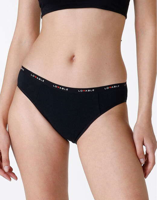 ﻿Lovable NUOVO Slip da ciclo lavabile in cotone biologico certificato, colore nero, per flusso abbondante Qualità Garantita