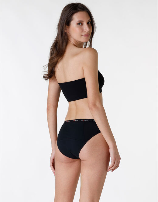 ﻿Lovable NUOVO Slip da ciclo lavabile in cotone biologico certificato, colore nero, per flusso abbondante Qualità Garantita