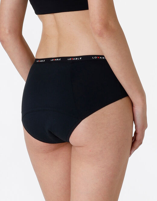 Lovable NUOVA Culotte da ciclo lavabile in cotone biologico certificato, colore nero, flusso abbondante Shopping Online